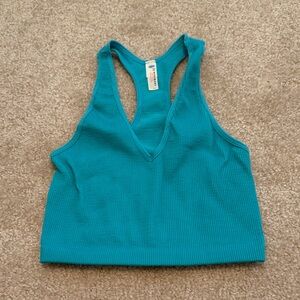 Fp movement Teal Ribbed V-Neck bralette